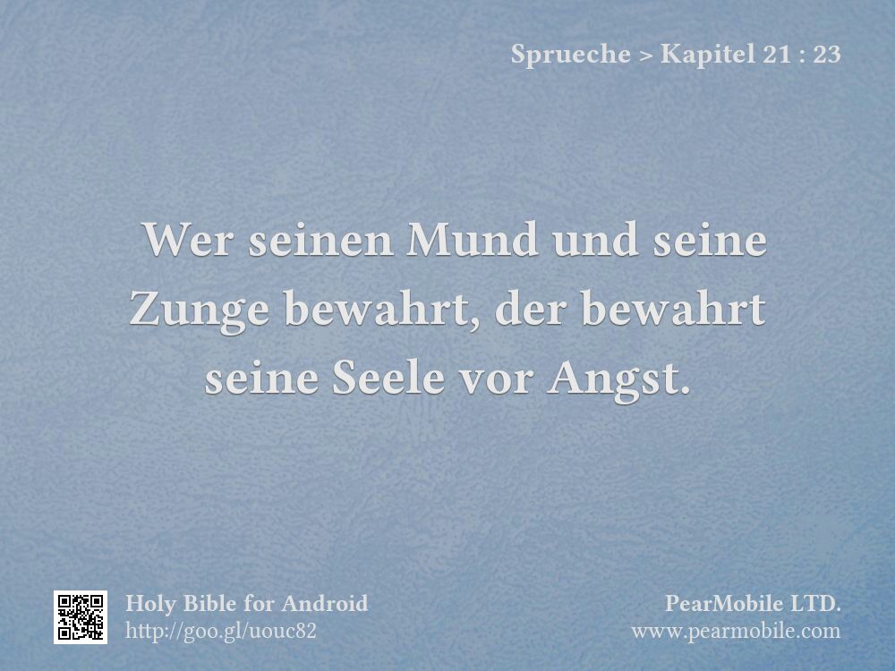 Sprueche, Kapitel 21:23
